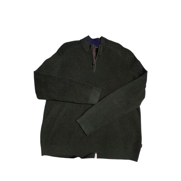 Ted Baker London Mens Size 7 US 3XL ¼ Zip Pullover Preppy Wool Career Sweater - Picture 8 of 14